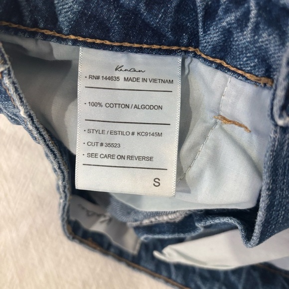 KanCan Ivanna Ultra High Rise Distressed Hem Med Washed Distressed Jean Shorts! - Picture 3 of 7